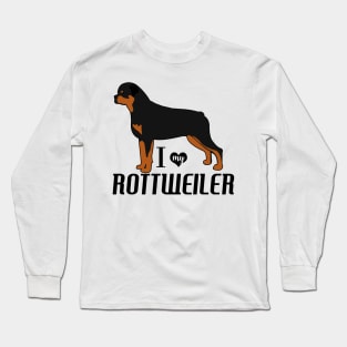 ROTTIE Rottweiler Dog Breed Pattern in Blue Long Sleeve T-Shirt